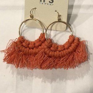 Burnt Orange Fringe Earrings